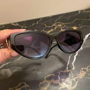 Tiffany Black Sunglasses with Gold Hearts